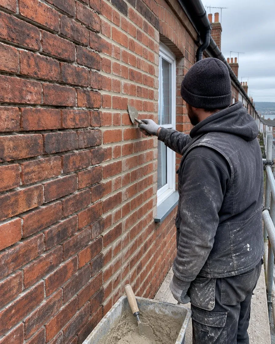 Brickwork and repointing in Fowey