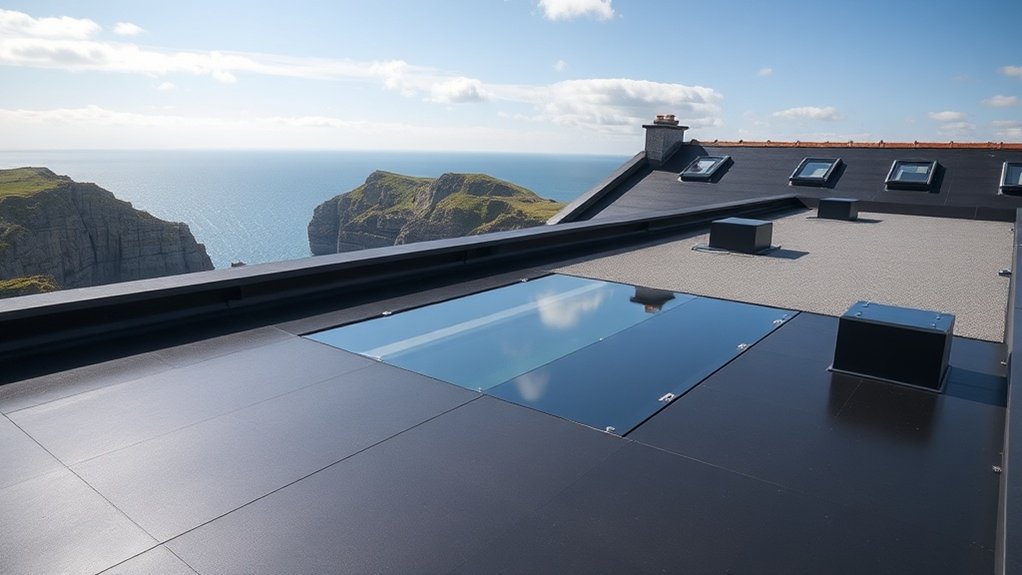 Flat roof installation in Fowey